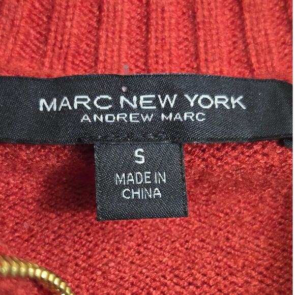 Marc New York Red Cropped Zip Sweater – Size Small - Picture 9 of 10